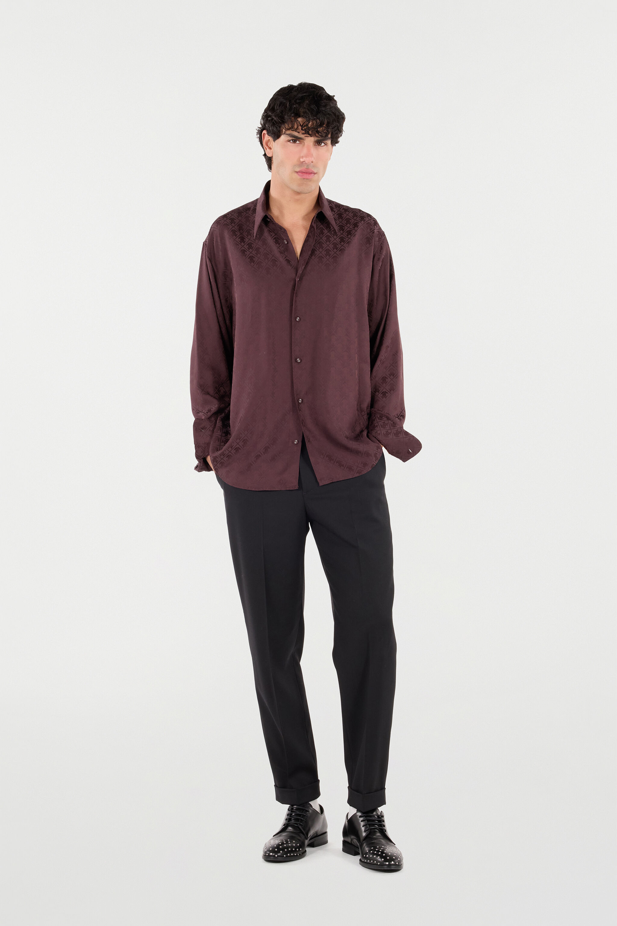 Silk-Blend Shirt With All-Over Monogram - 2