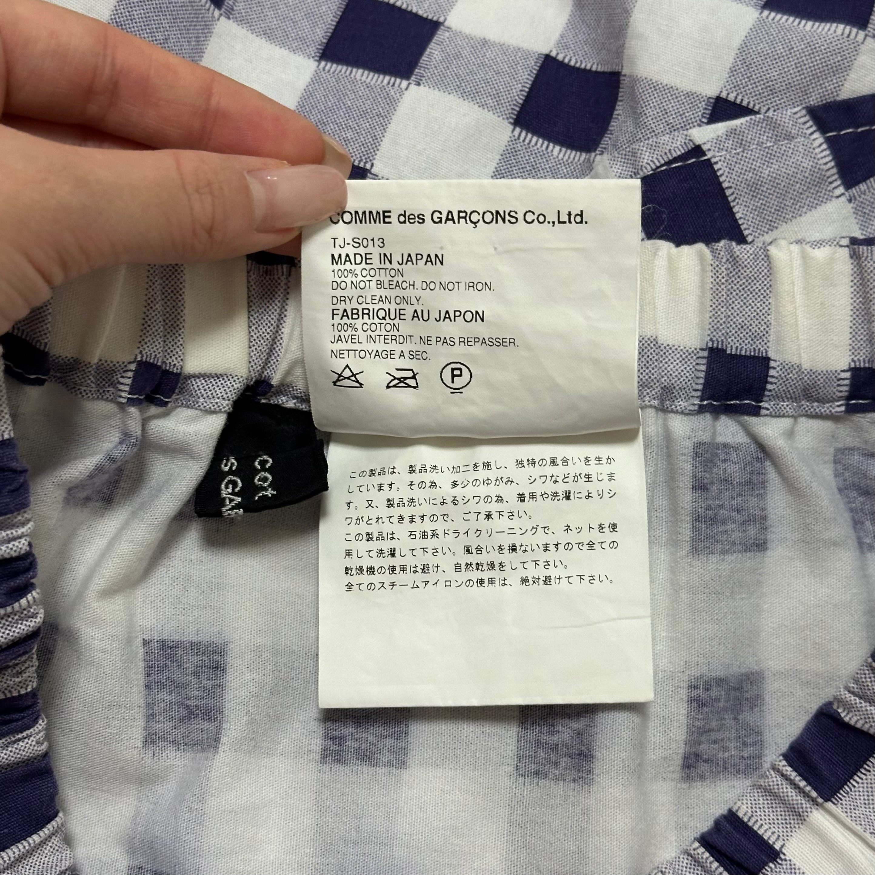 TRICOT COMME DES GARÇONS Gingham Check Asymmetric Midi Skirt - 7