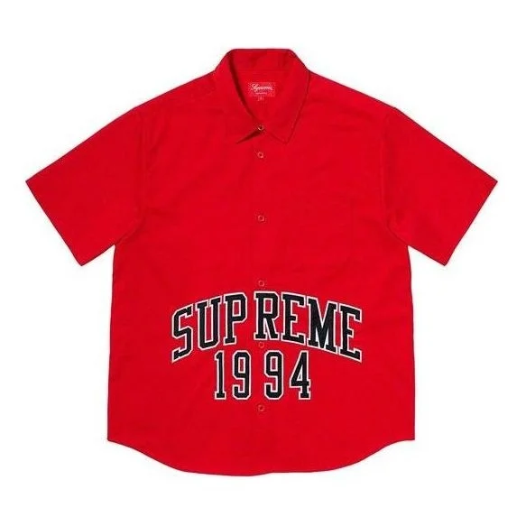 Supreme Arc 로고 Short-Sleeve 작업 셔츠 '레드 이름 * - 1
