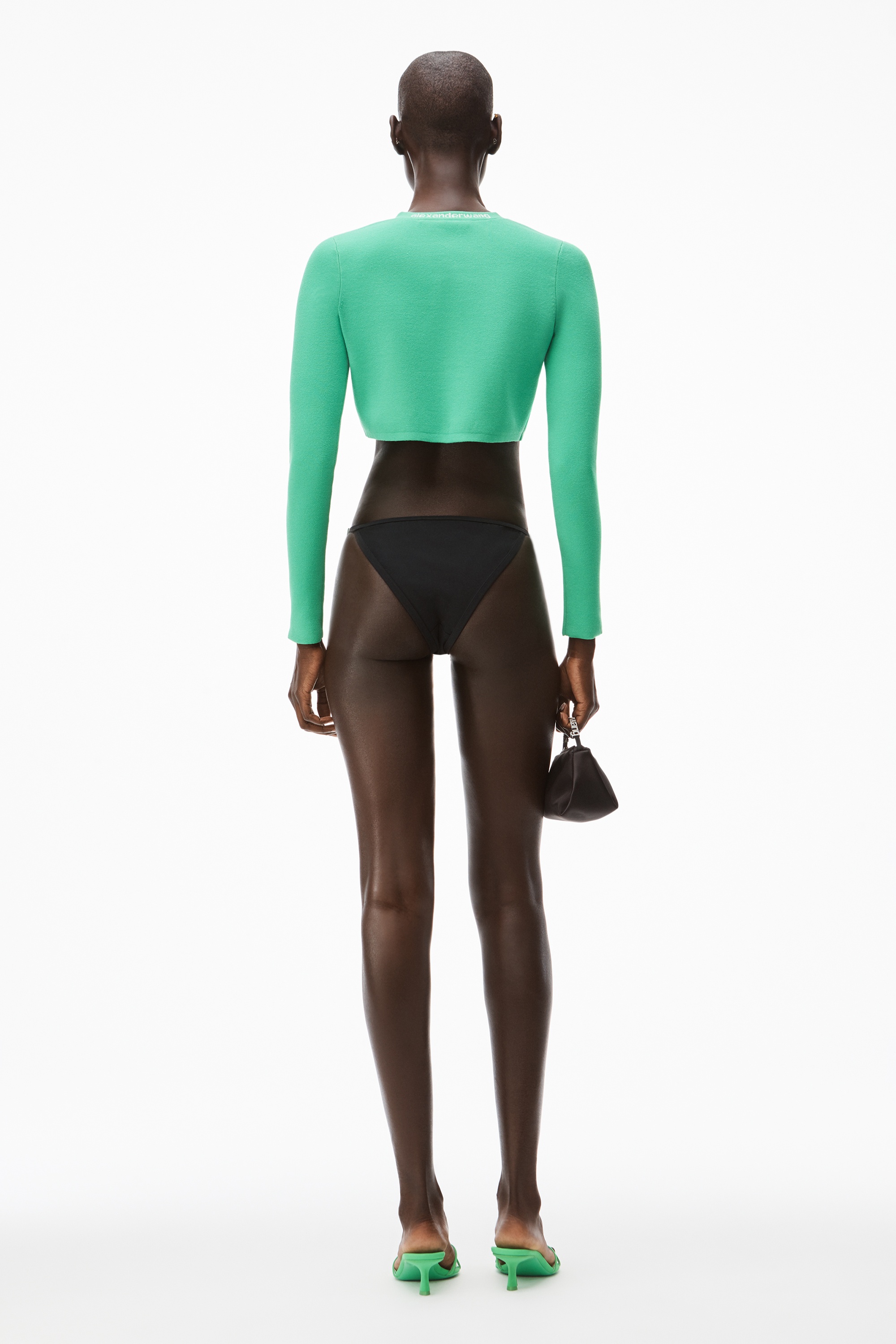 DIAMANTE LOGO BIKINI BOTTOM IN JERSEY - 4