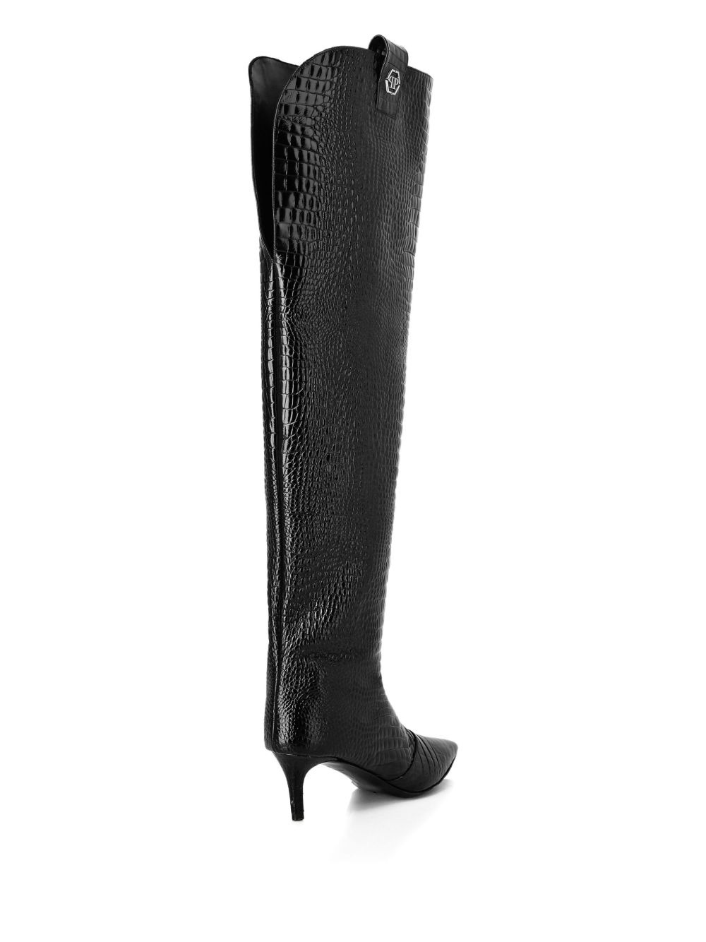 leather stiletto-heel over-the-knee boots - 4