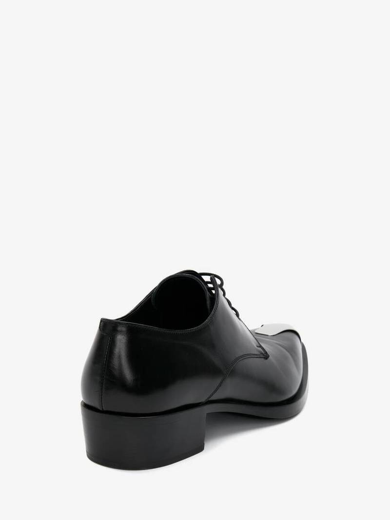 Alexander McQueen Men's Punk Derby in Black/silver outlook