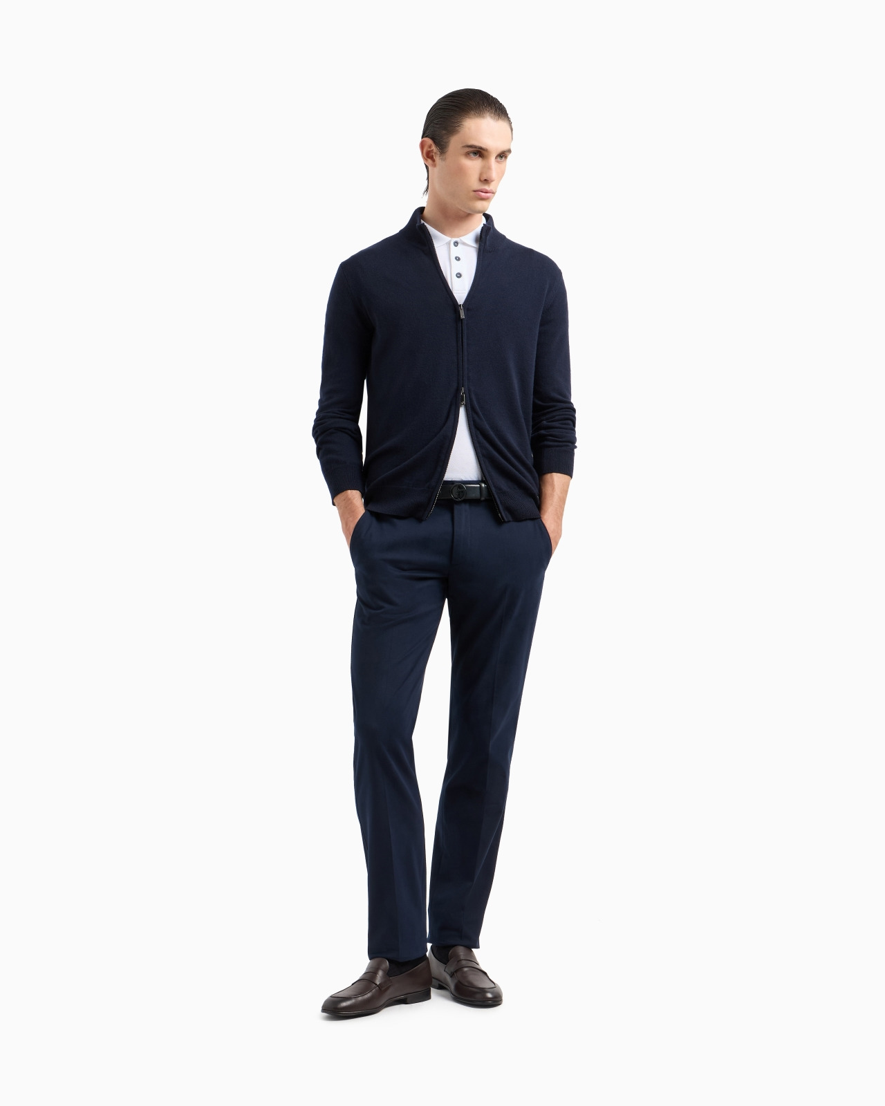 Piqué polo shirt in lisle cotton yarn - 2