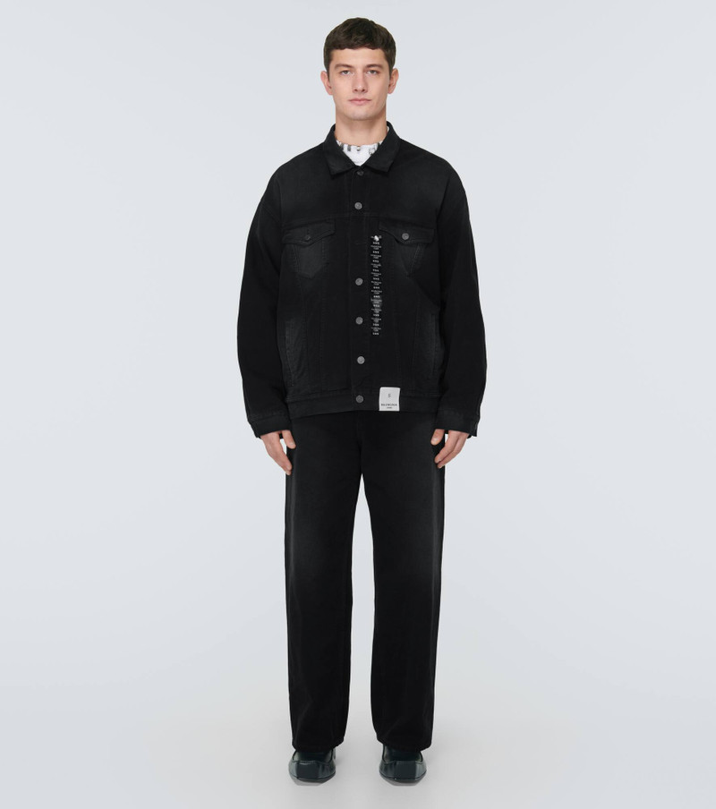 BALENCIAGA Size Sticker oversized denim jacket outlook