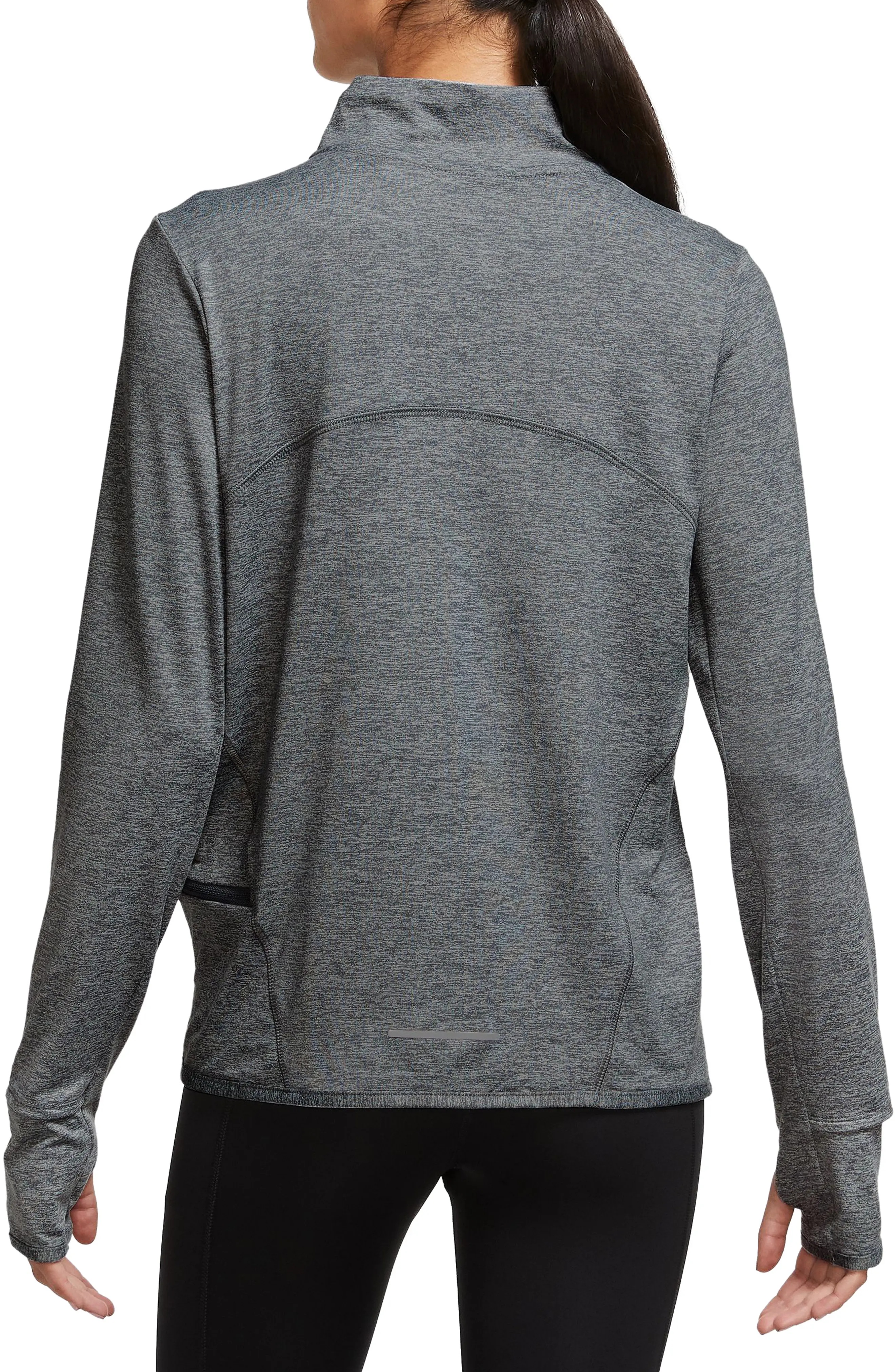 Dri-FIT Swift Element UV Quarter Zip Running Pullover in Smoke Grey/Lt Smoke Grey - 2