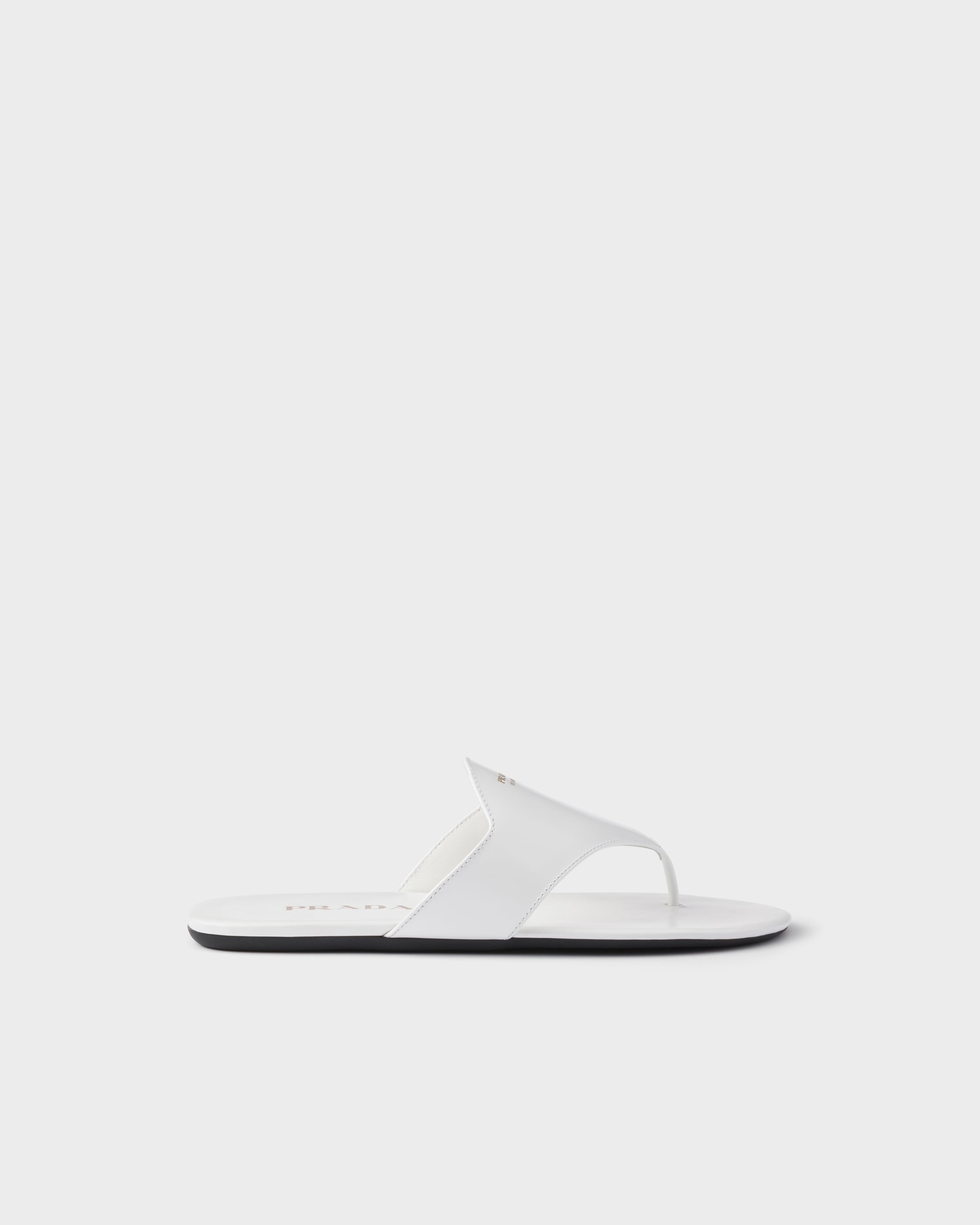 Brushed leather thong sandals - 2