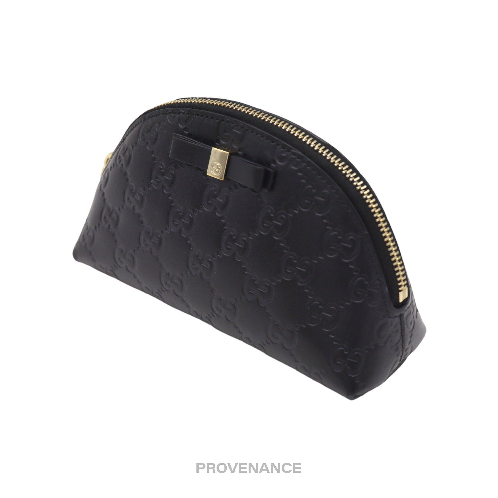 Gucci Guccissima Cosmetic Pouch - Navy Leather - 3