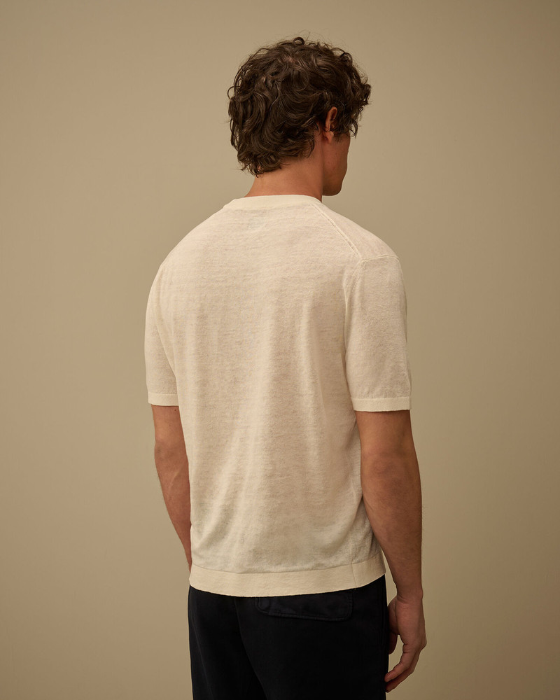 Linen Short Sleeve Crewneck Sweater 4