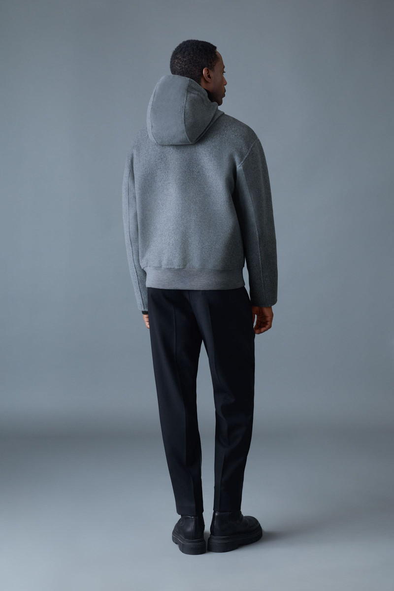 MALIK Double-Face Wool Hooded Jacket 4