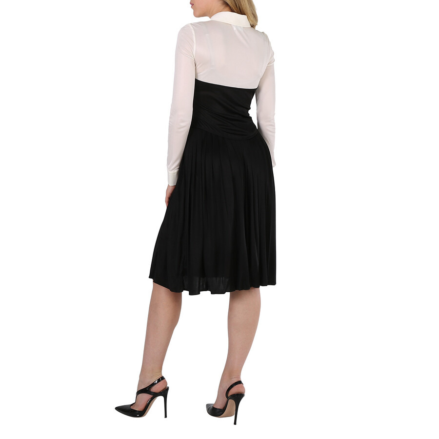 Open Box - Burberry Ladies Natural White Marcella Two Tone Bustier Shirtdress, Brand Size 12 (US Siz - 6