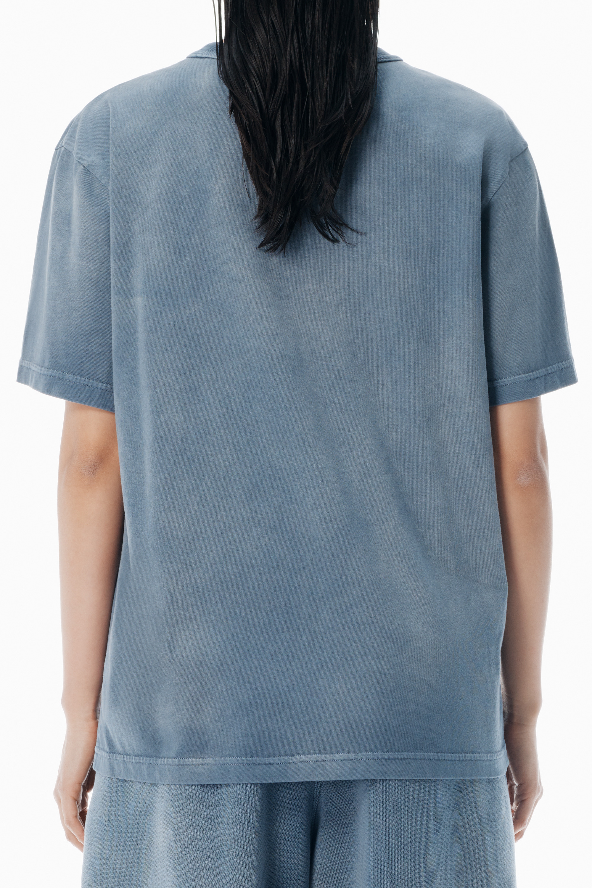 Blue Cotton-Jersey Logo Tee - 3
