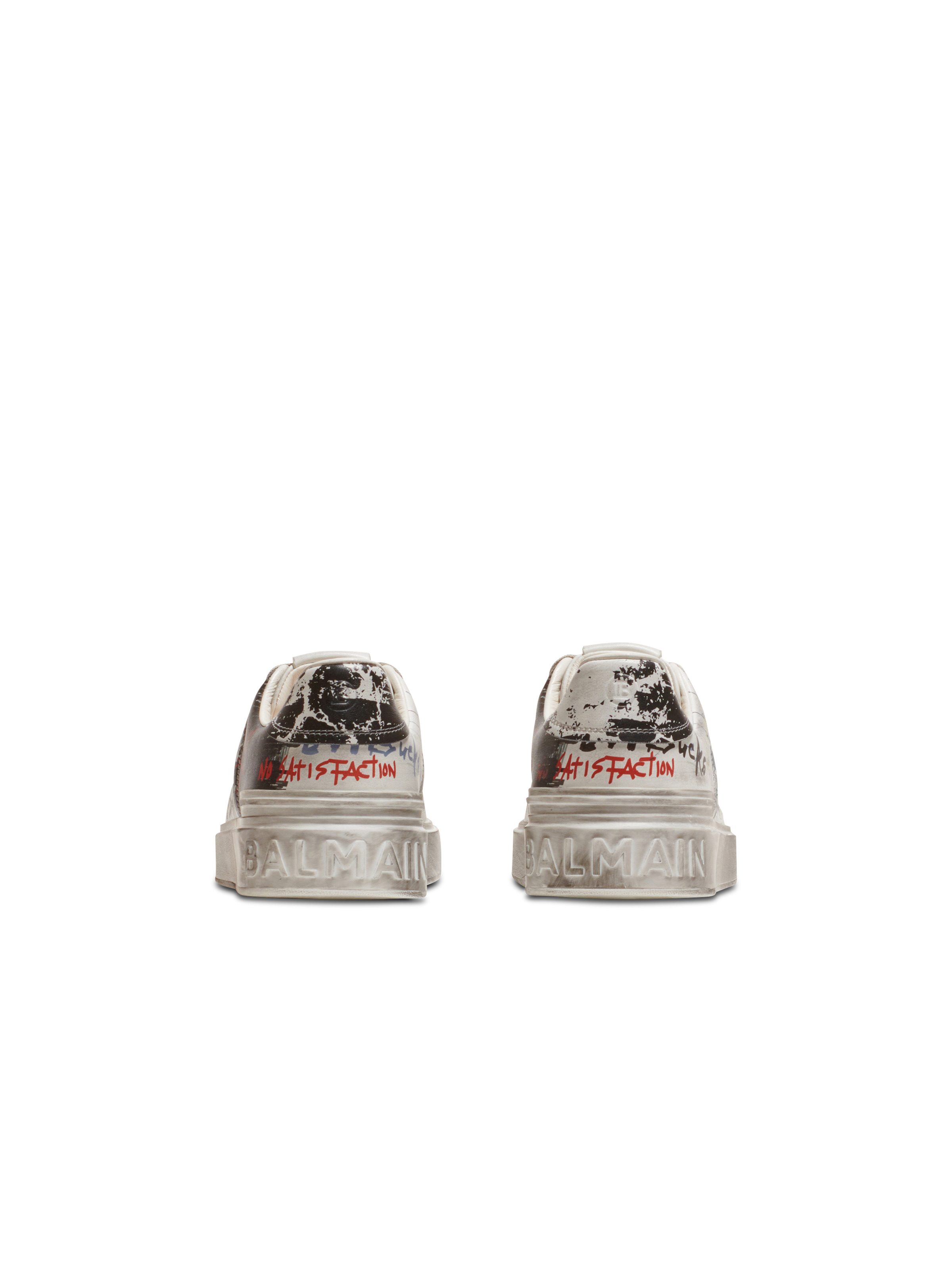 Leather graffiti print B-Court sneakers - 4