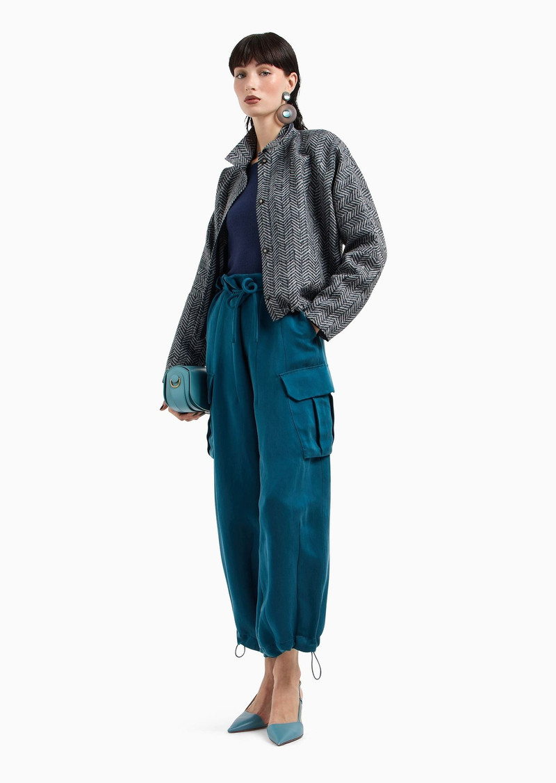 GIORGIO ARMANI Ribbed viscose-and-wool jumper outlook