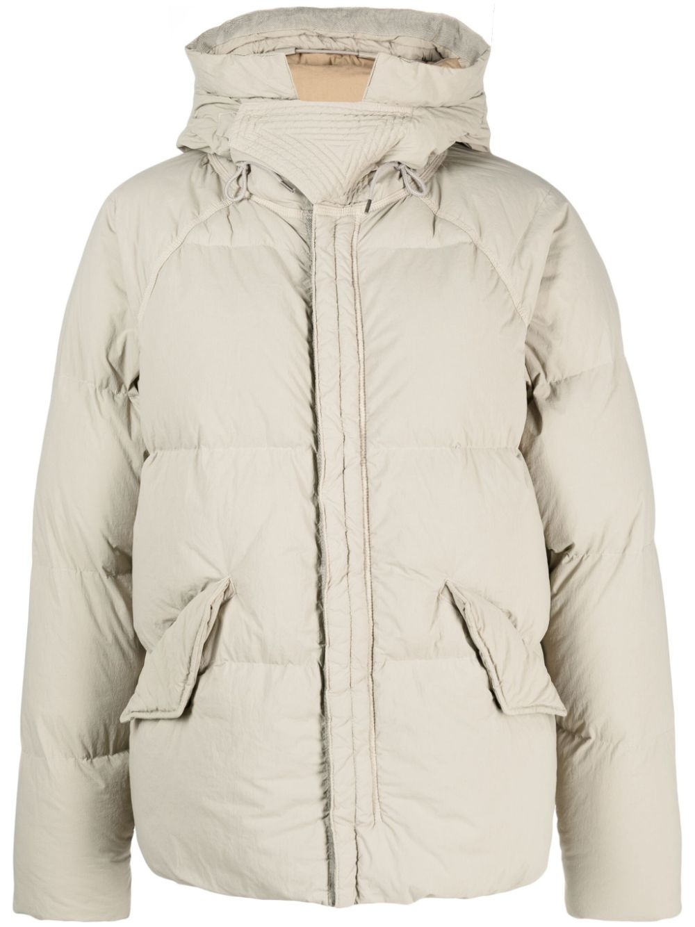 padded drawstring-hooded jacket - 2
