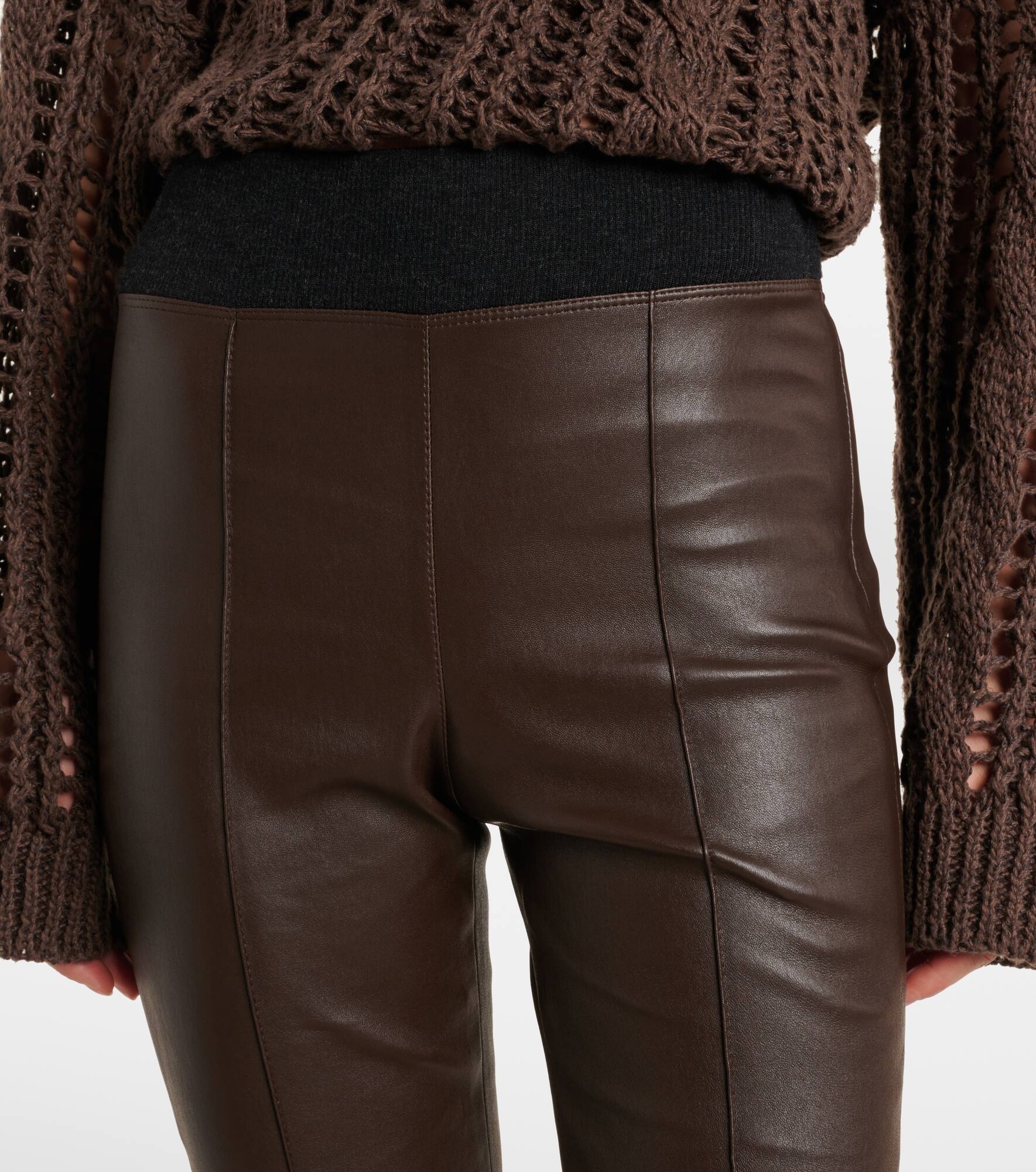 Leather slim pants - 4