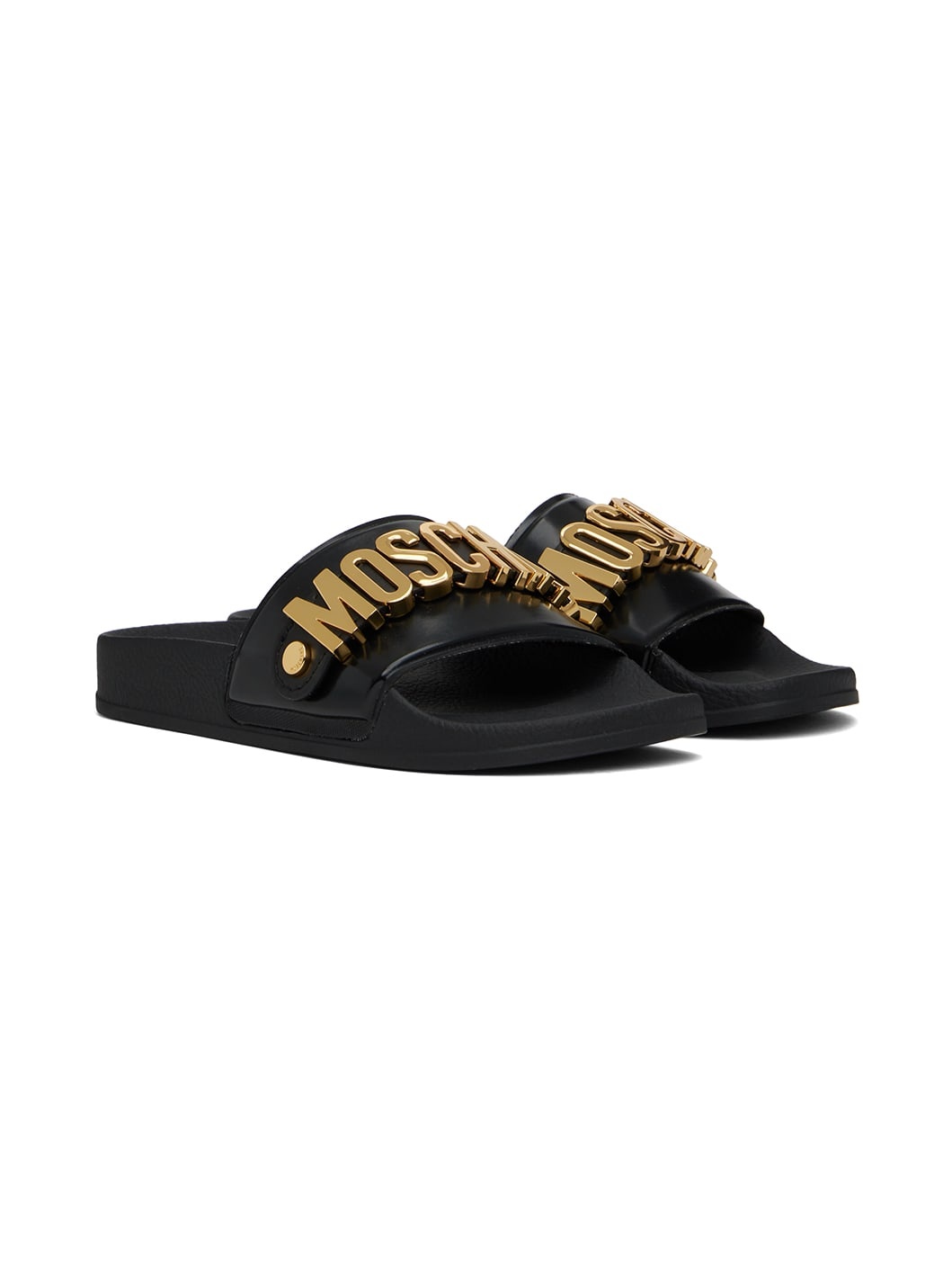 Black Lettering Logo Pool Slides - 4