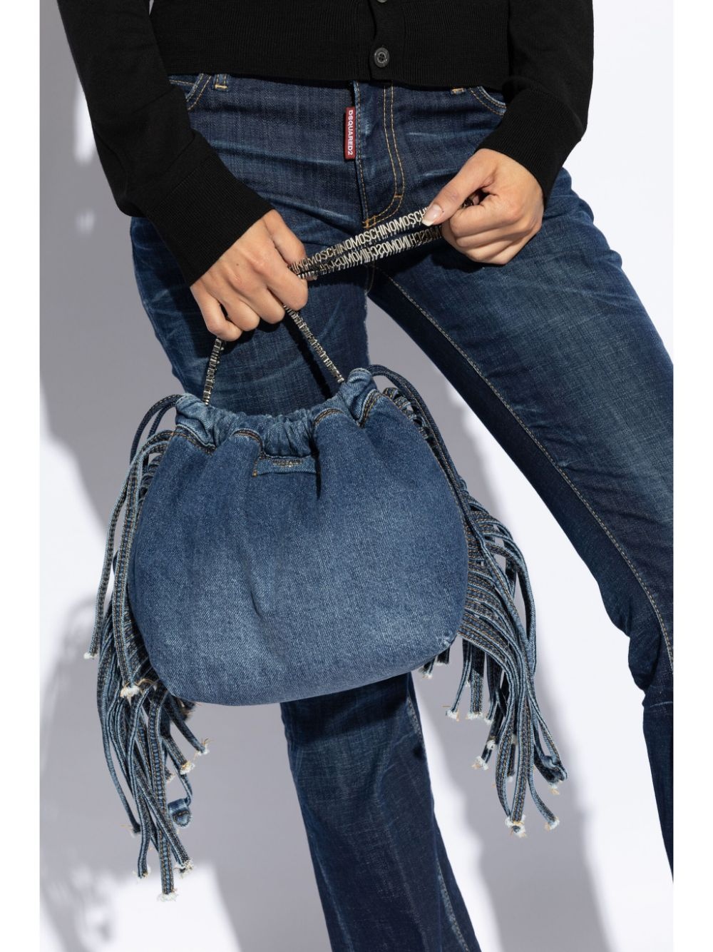 denim bucket bag - 2