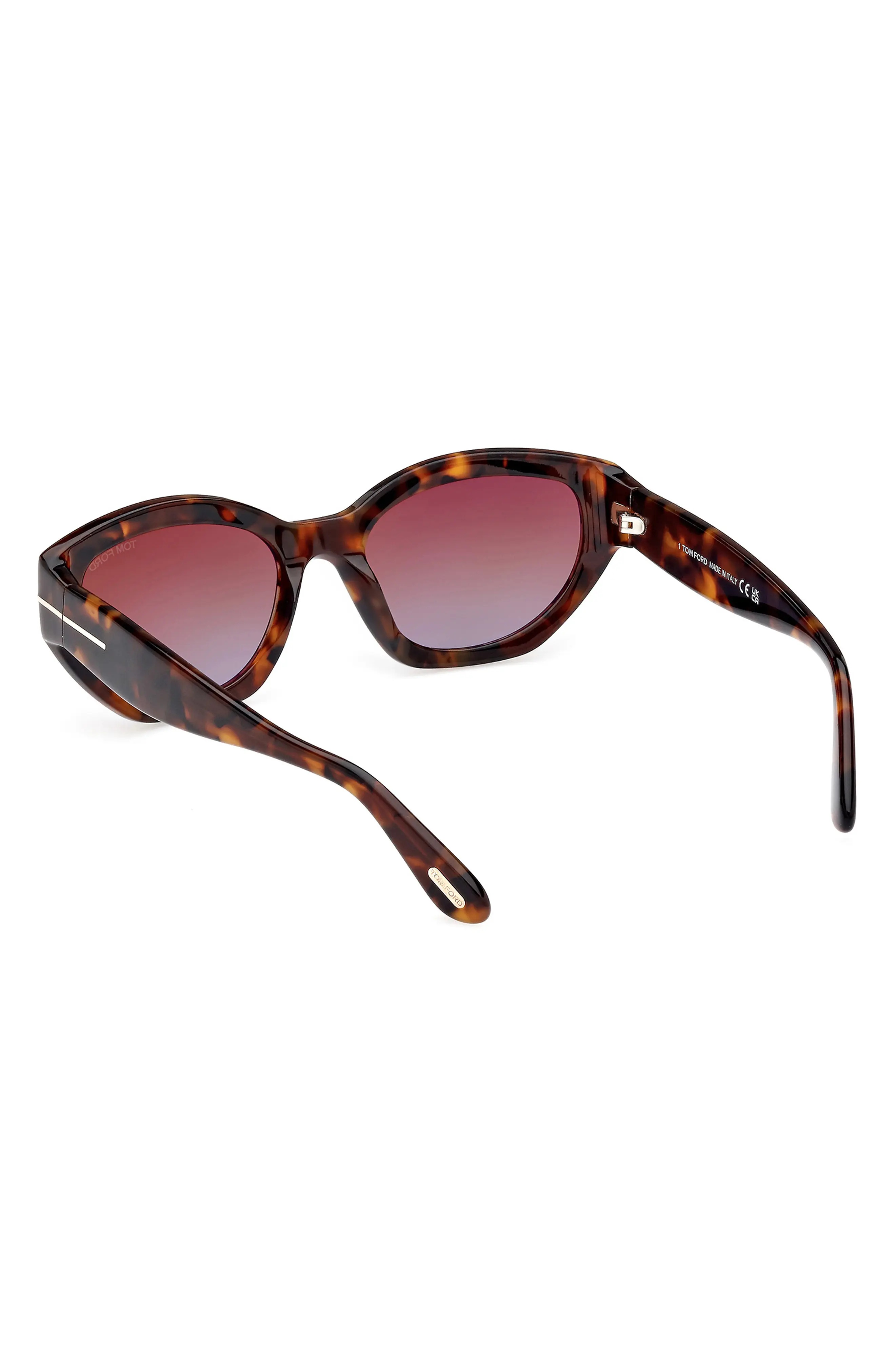 Penny 55mm Geometric Sunglasses in Shiny Vintage Havana /Brown - 8