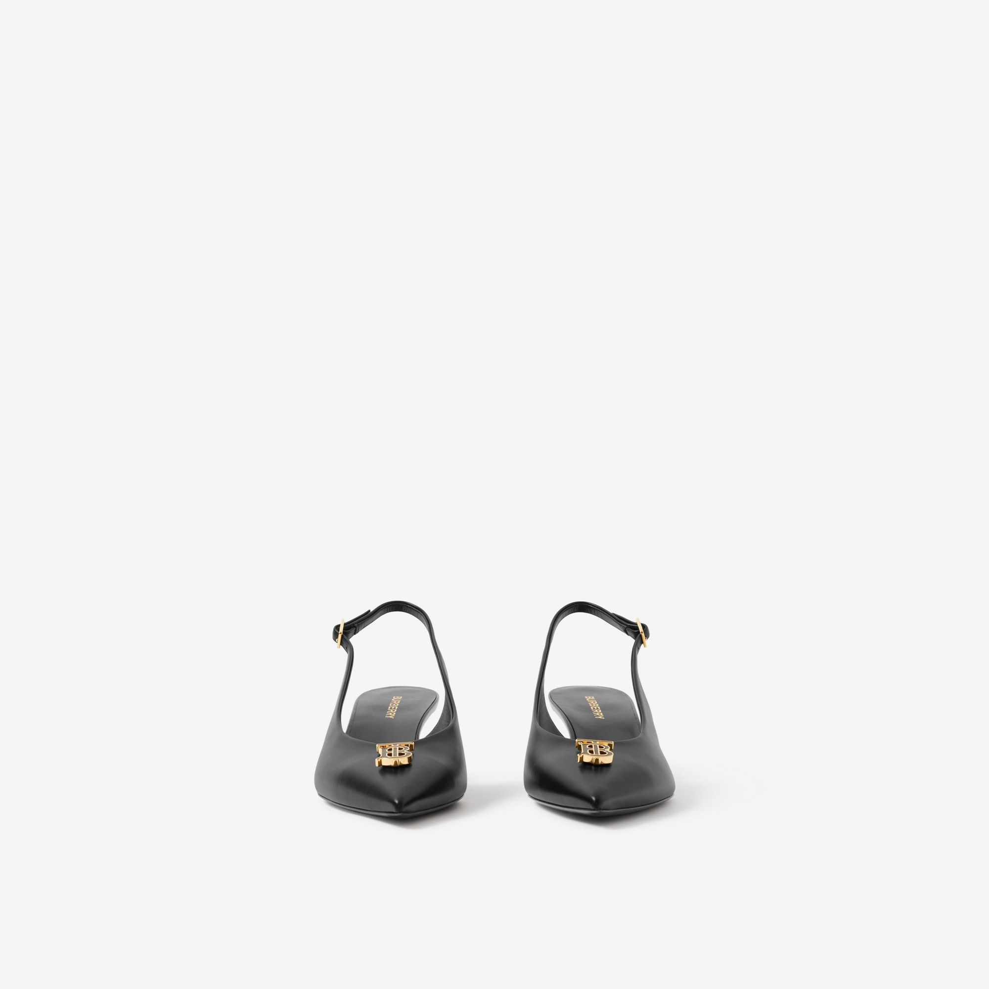 Monogram Motif Leather Slingback Point-toe Pumps - 2