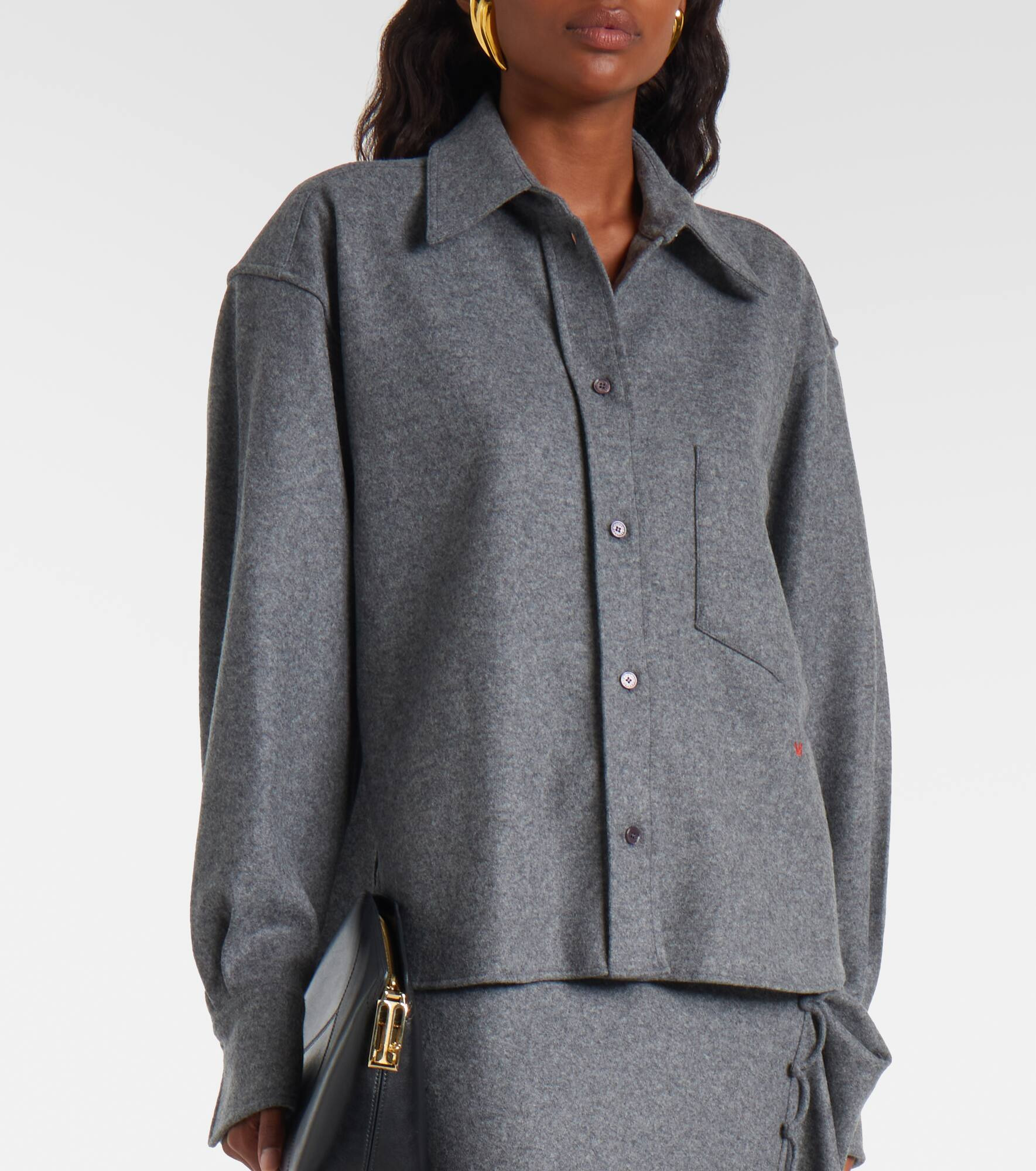 Wool and cashmere shirt - 6