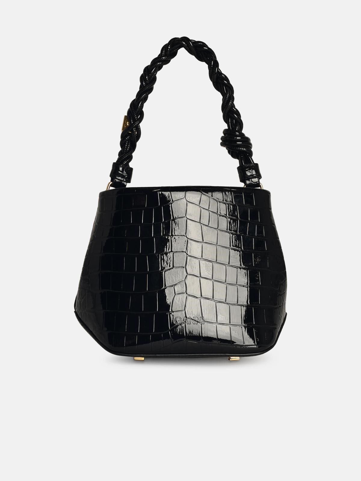 'BOU COCCO' BUCKET BAG IN BLACK RECYCLED LEATHER BLEND - 3