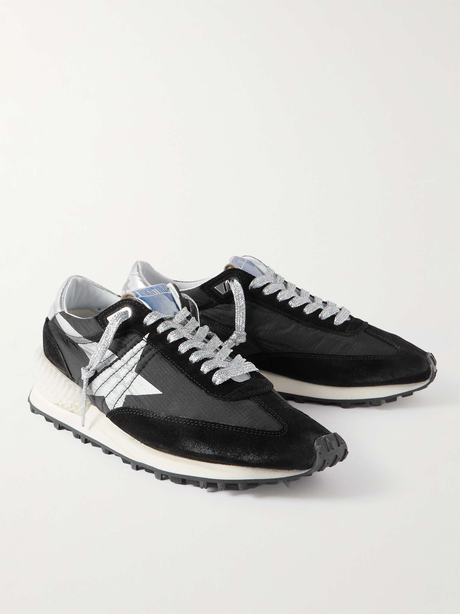 Marathon Leather and Suede-Trimmed Nylon Sneakers - 4