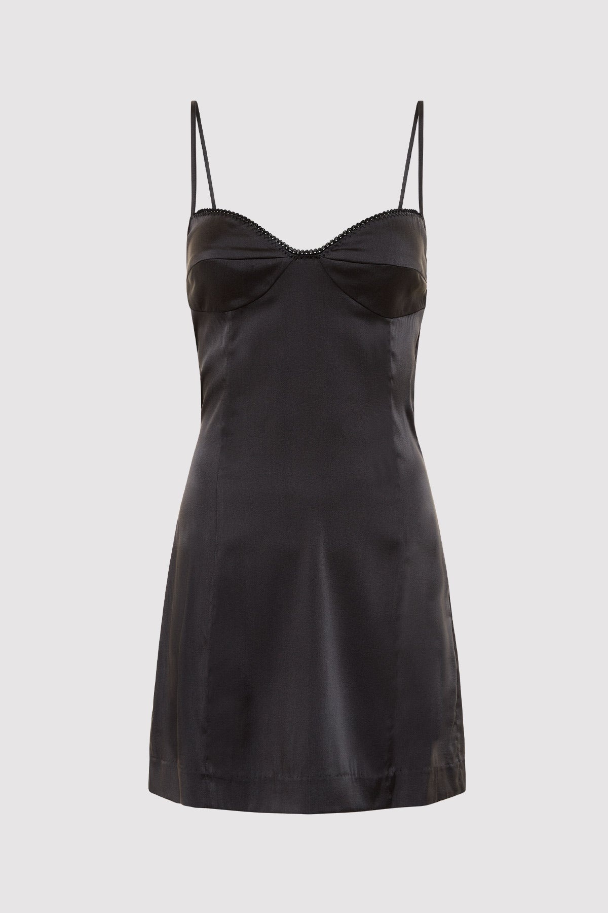 Soft Silk Cami Dress - Washed Black - 4
