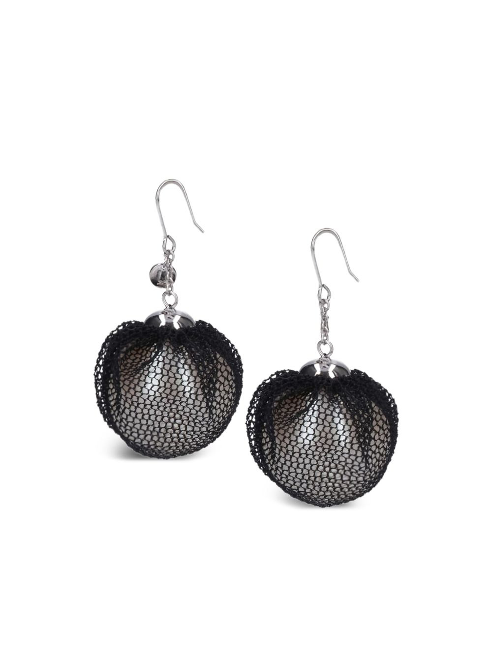 lace-sphere earrings - 2