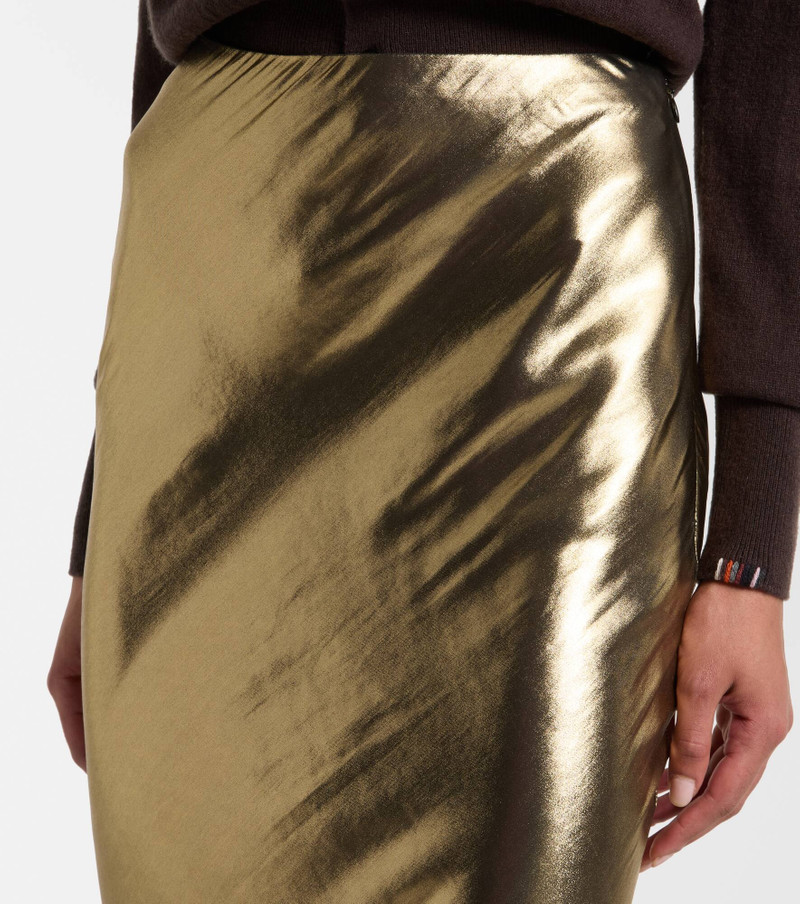 Metallic satin maxi skirt 4