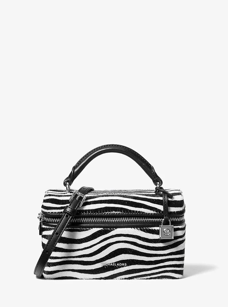 Jana Extra-Small Zebra Print Calf Hair Crossbody Bag - 1