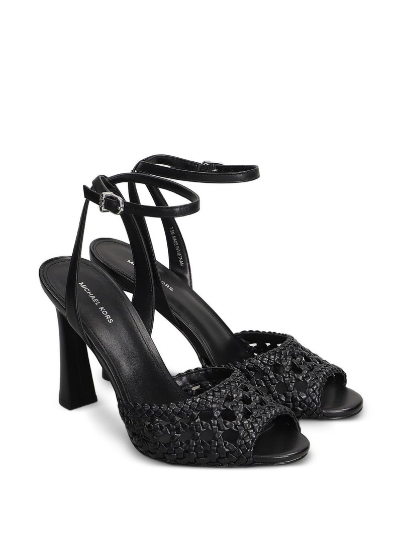 MICHAEL KORS Rosie woven ankle-strap heeled sandals outlook