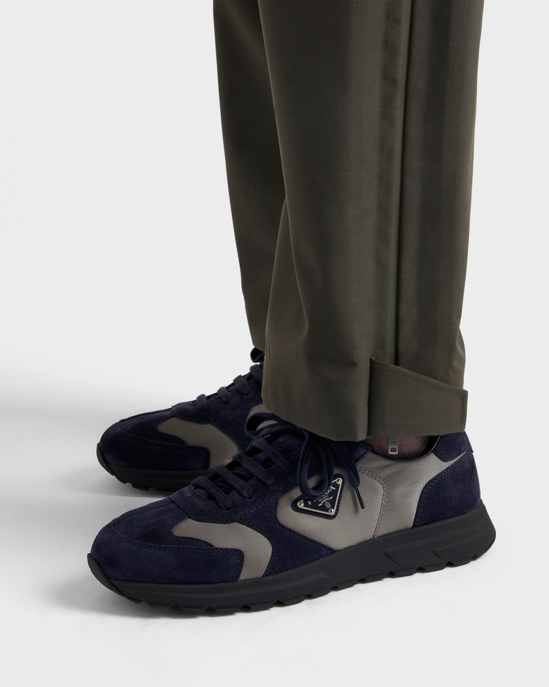 Prada Prax suede and Re-Nylon sneakers outlook