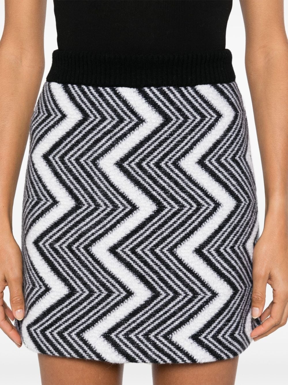 zigzag wool mini skirt - 5