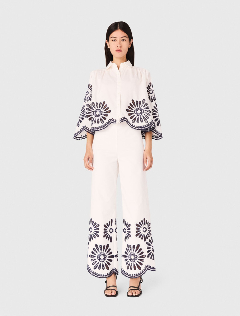 maje Trousers with crochet detail outlook