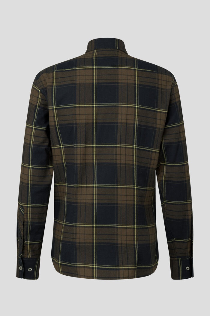 Timt flannel shirt in Black/Khaki - 5