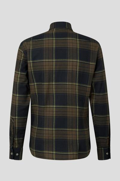 BOGNER Timt flannel shirt in Black/Khaki outlook