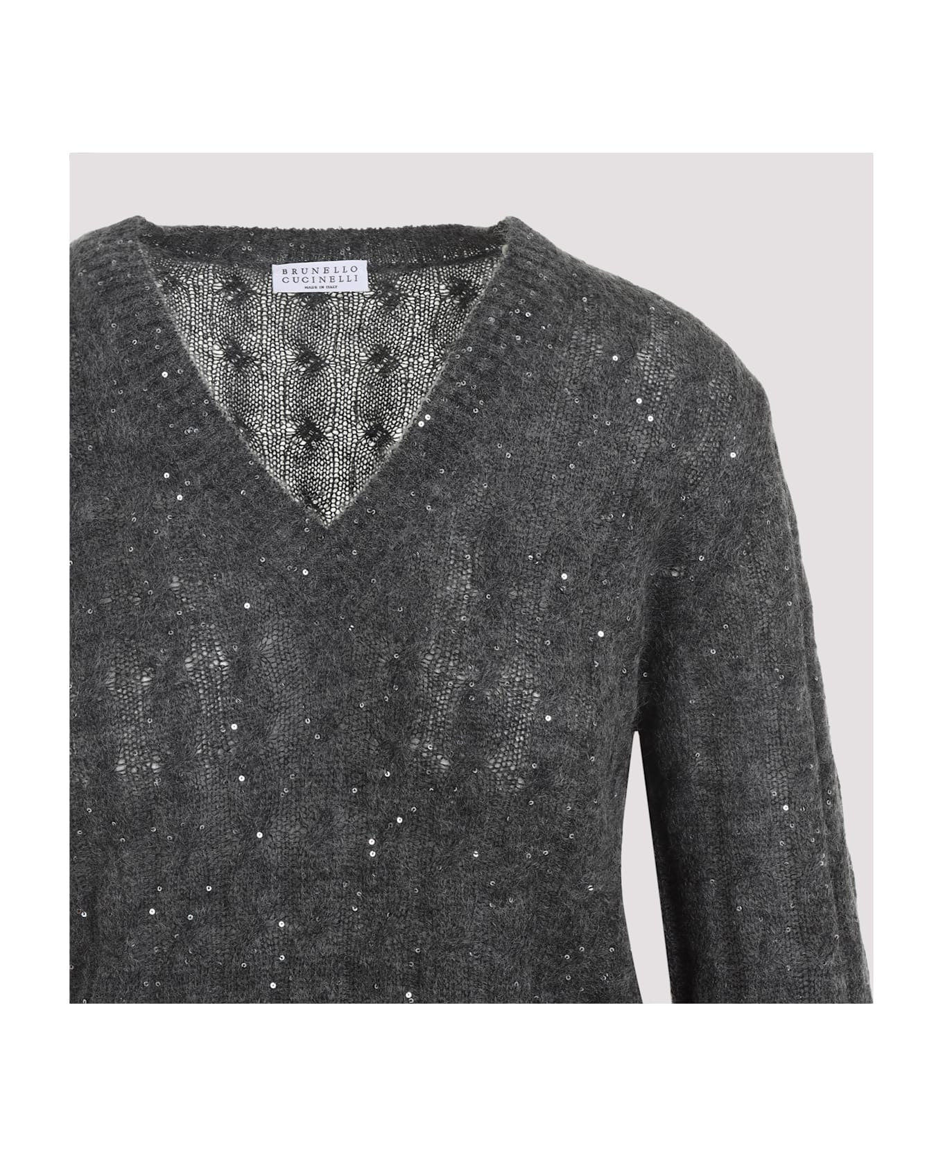 V-neck Cable Pullover - 5