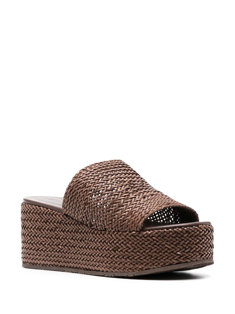 CASADEI interwoven platform wedge sandals outlook
