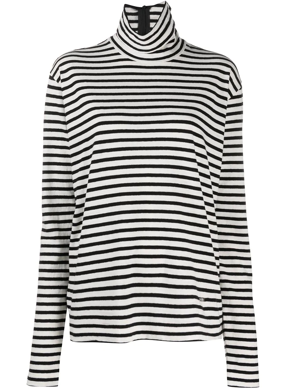 striped roll-neck top - 1