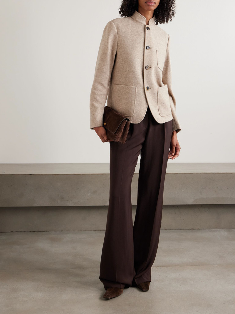 Loro Piana Mini Spagna cashmere-blend jacket Beige outlook