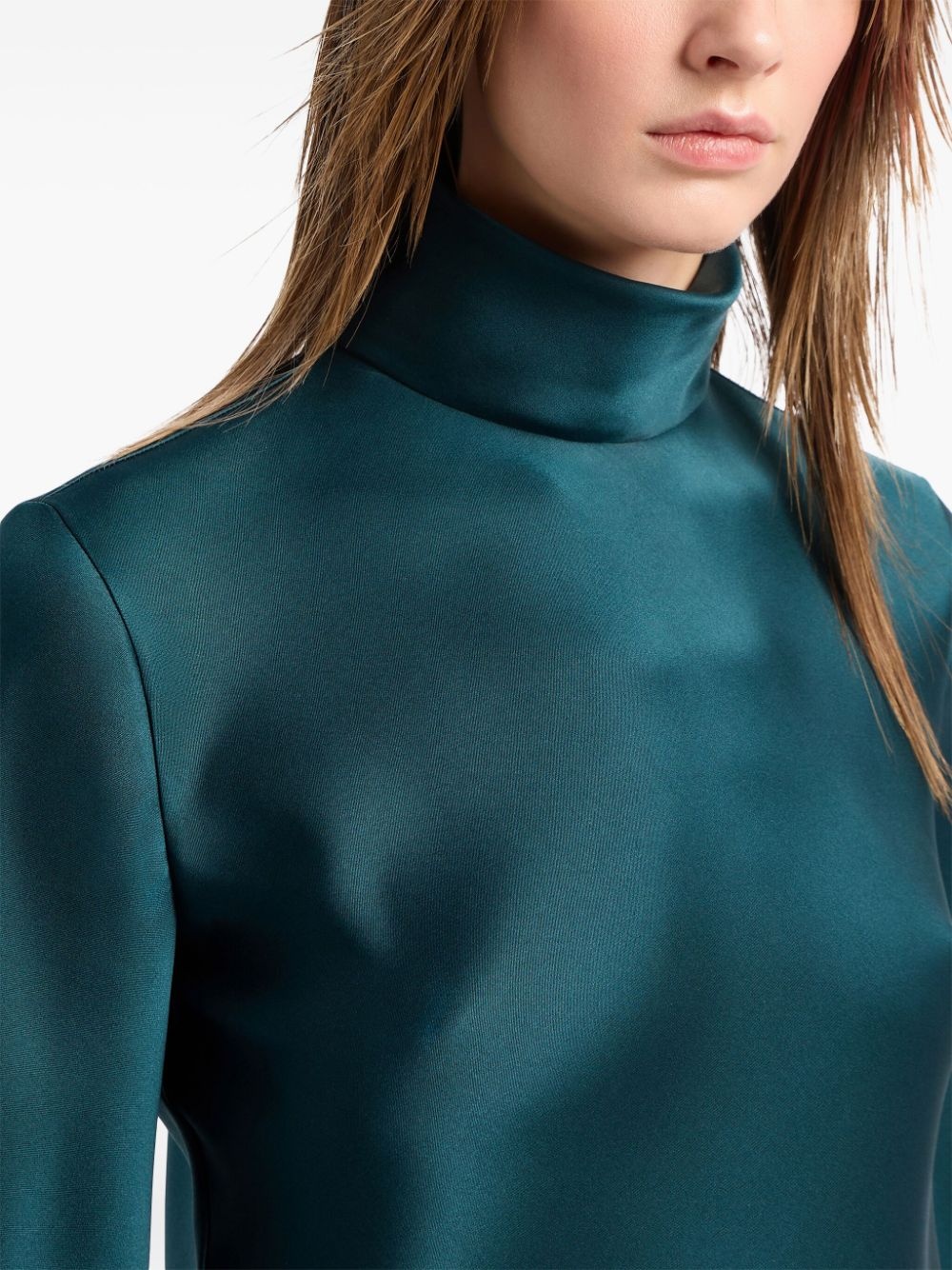 mock-neck silk top - 4