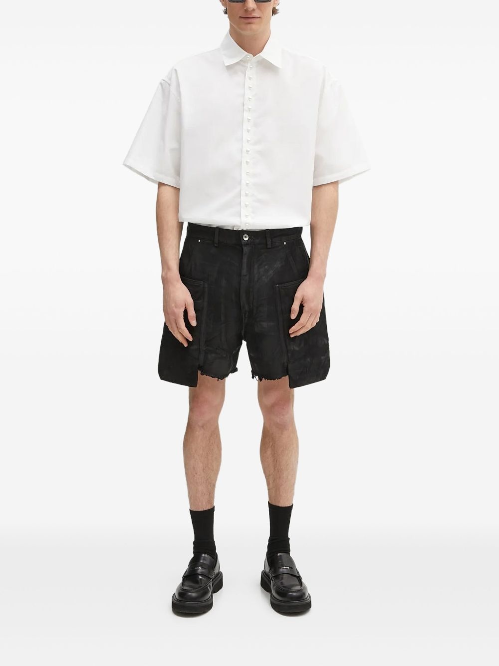 pearl-buttons short-sleeve shirt - 2
