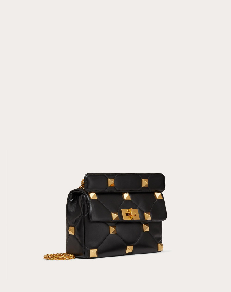 Valentino MEDIUM ROMAN STUD THE SHOULDER BAG IN NAPPA WITH CHAIN outlook