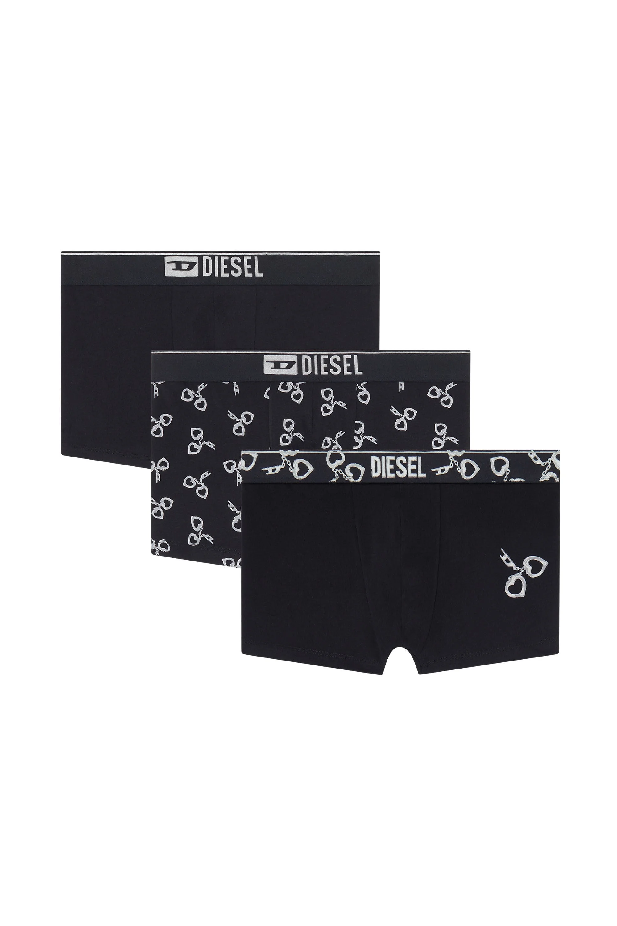 THREE-PACK BOXER BRIEFS WITH HANDCUFF MOTIF - 1