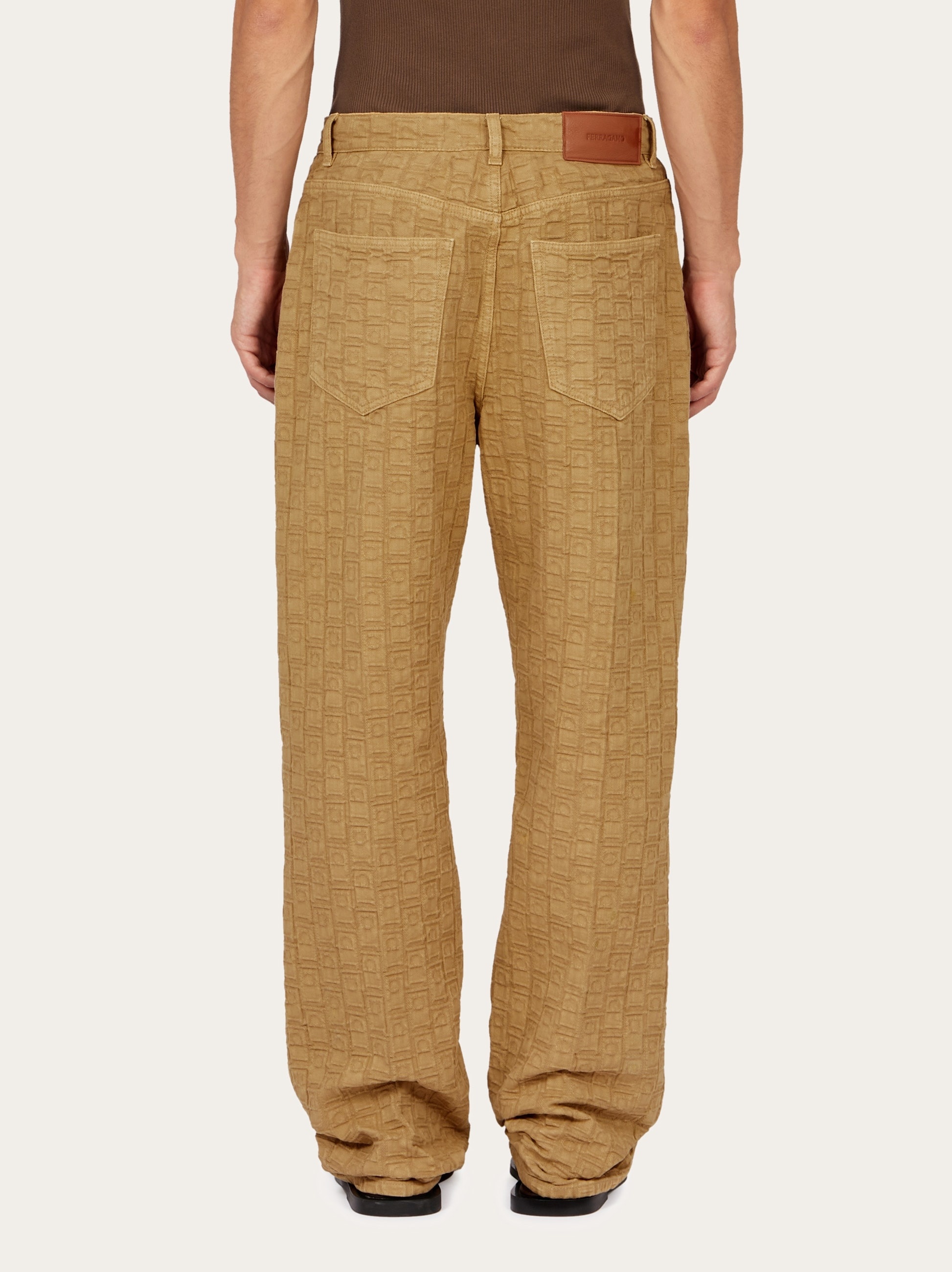 Ferragamo Monogram five pocket trousers - 4