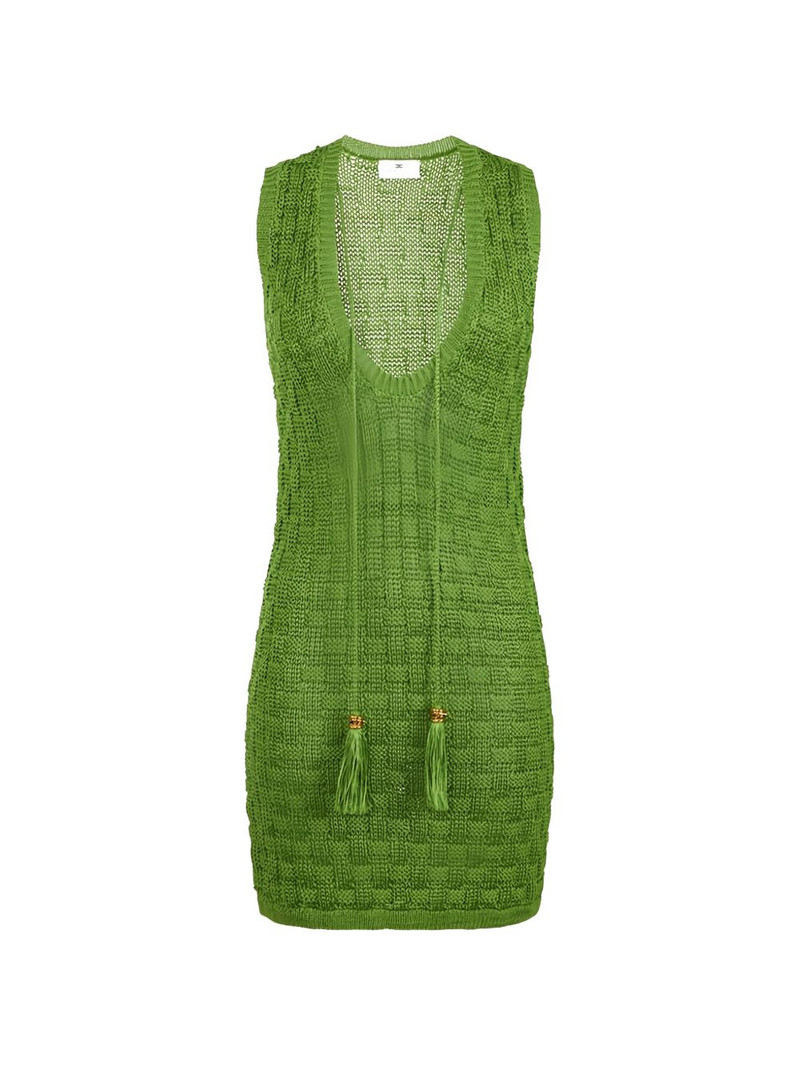 basket-stitch tassel mini dress 1