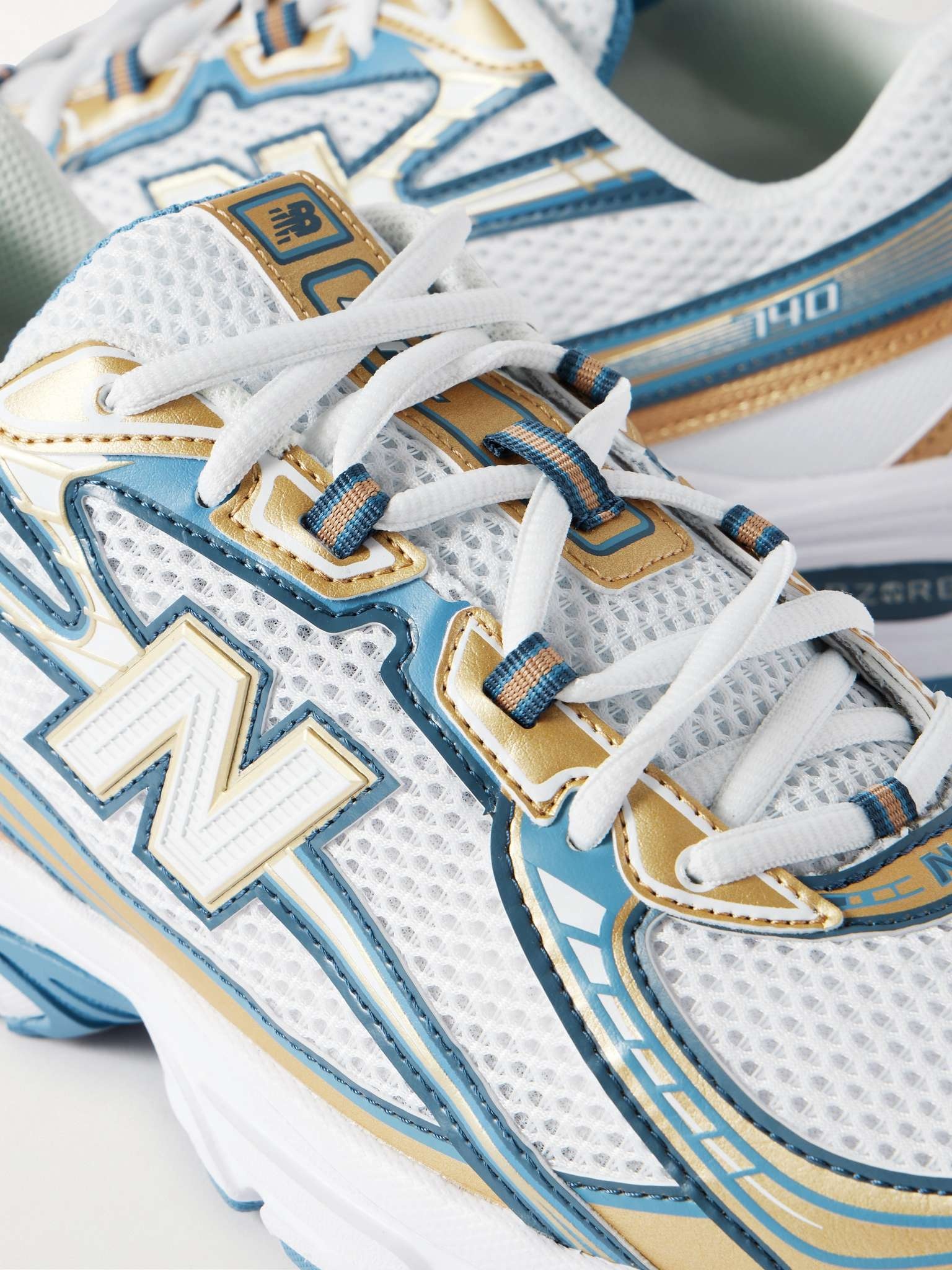 740 Metallic-Trimmed Mesh Sneakers - 5