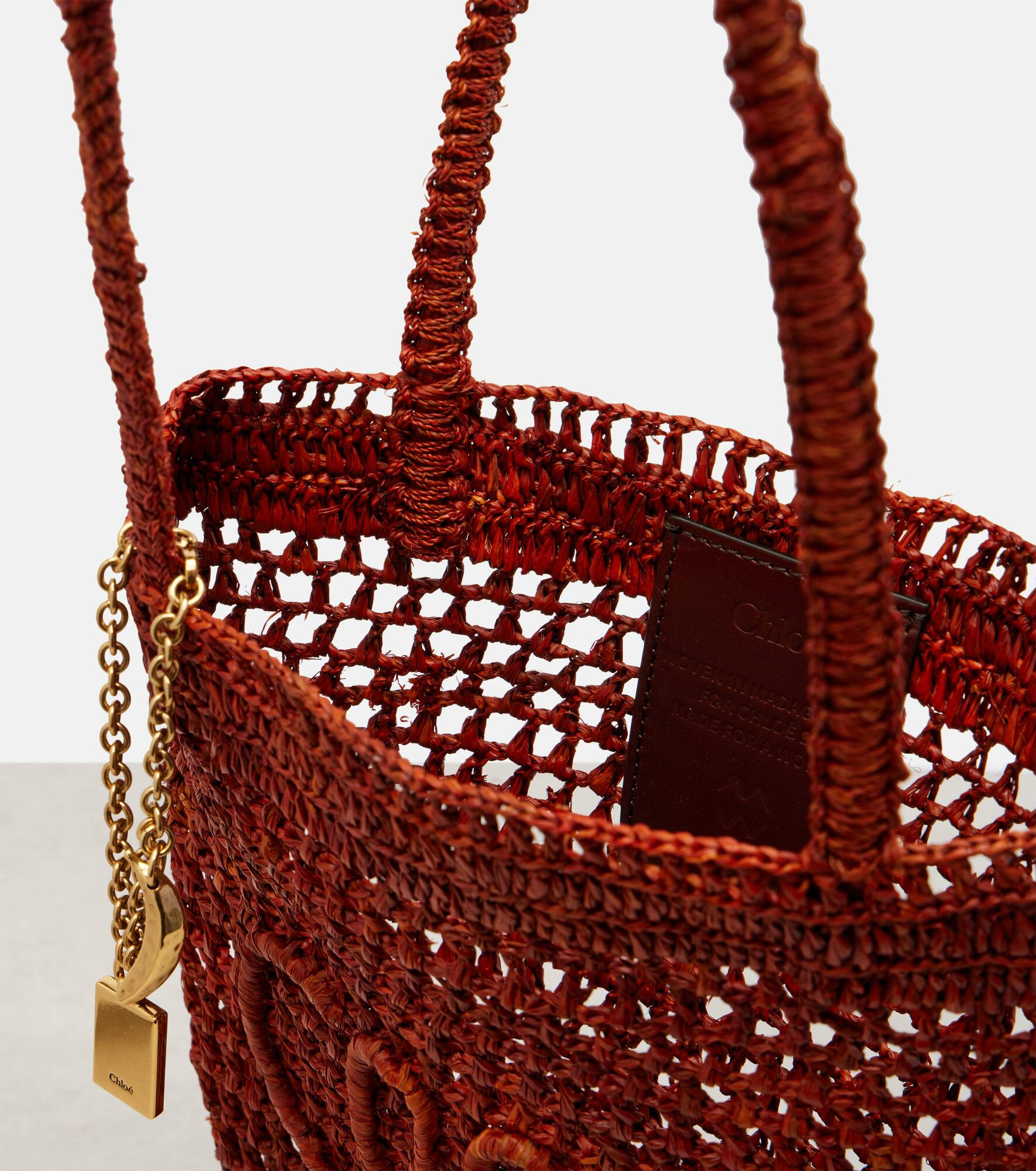 Summer Banana Small raffia tote bag - 3