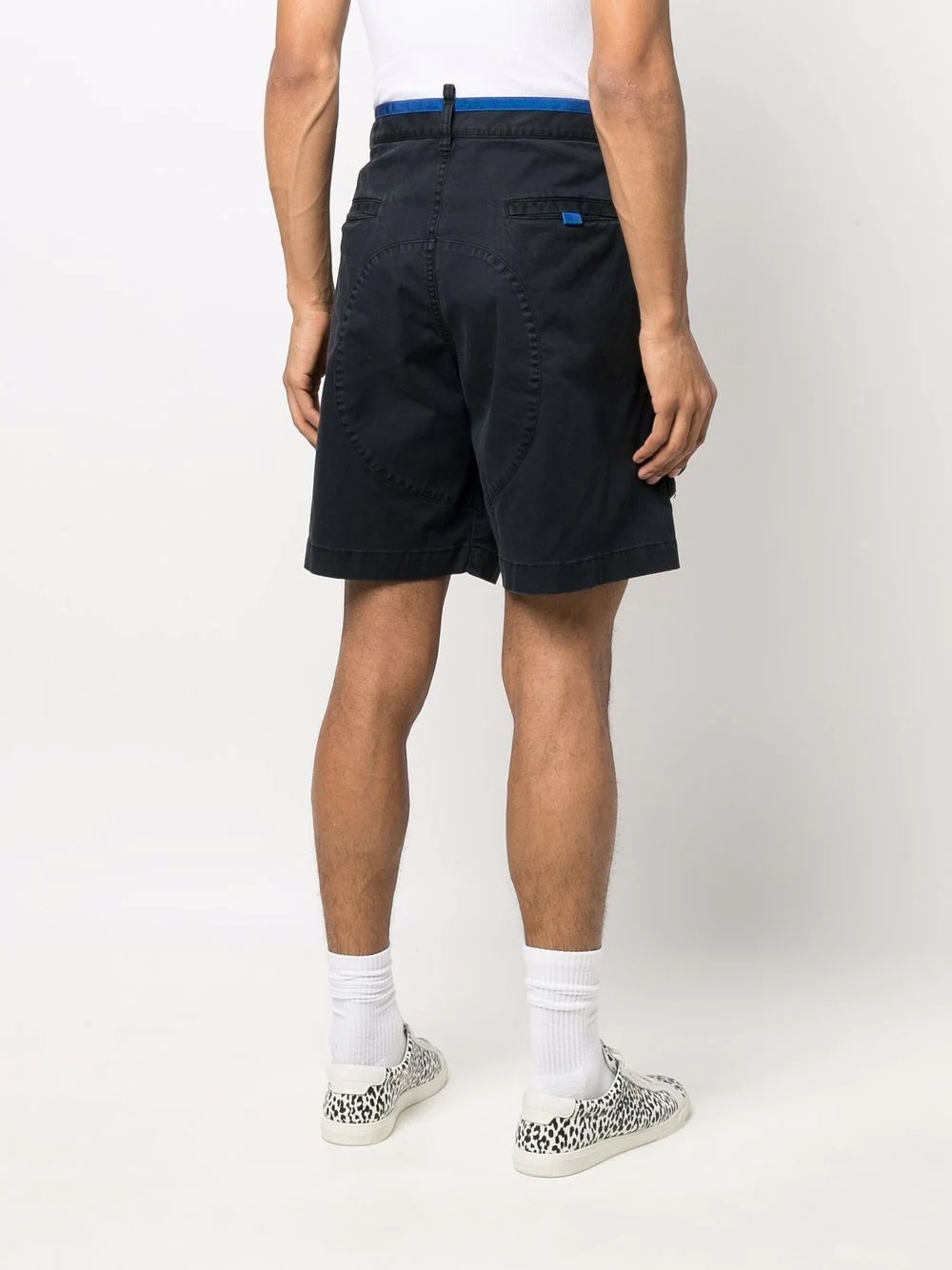 logo-detail cargo shorts - 4