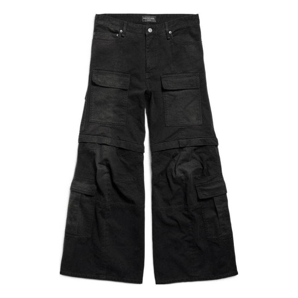 BALENCIAGA (WMNS) Balenciaga Flared Cargo Pants 'Black